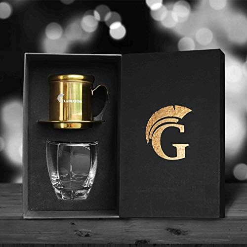 Vietnamese Coffee Maker Filter Phin, Small French Press Portable Cup, Single Serve Coffee Makers, Gift for coffee lovers (Gold, 1) - Image 3