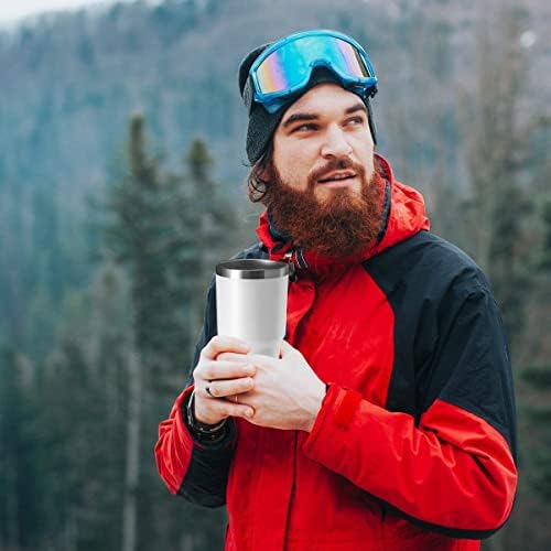HASLE OUTFITTERS 30oz Stainless Steel Tumbler, Double Wall Vacuum Insulated Travel Mug Tumbler, Durable Insulated Coffee Mug, Gift Box Set (White, 12) - Image 6