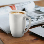 homEdge Porcelain Mug Set, 12 Ounces Cup for Tea, Latte, Mocha, Hot Chocolate, Set of 6, White - Image 5