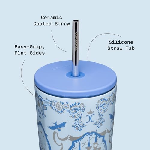 Corkcicle Cold Cup Straw Tumbler, 24 oz, Disney Princess Cinderella - Image 4