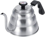 Stainless Steel Coffee Tea Pot Pouring Drip Kettle with Gooseneck and Thermometer, Anti Rust, Ergonomic Handle, Safe for Gas, Electric, and Induction Stove, Large Capacity(1L) by WelcometoXHTLLO