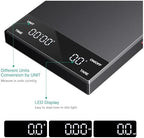 Digital Coffee Scale 3Kg 0.1G High Precision Rechargeable Drip Espresso Scale with Timer Portable Kitchen Scale Fine Scales, - Image 2