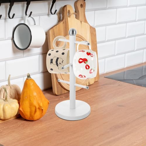 Abaodam White Iron Mug Cup Holder Tree Xmas for Kitchen Countertop - Image 7