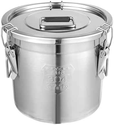 3.17Gal Stainless Steel Canister w/ Lid Flour Storage Container (12L) by KONKENIE