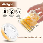ComSaf Small Mason Glass Jars with Airtight Lids 8 oz 6 Pack Pantry - Image 4