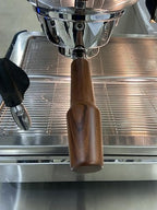 58mm Bottomless Portafilter Compatible with La Marzocco Espresso Machine Stainless Steel Espresso Portafilter with Double Shot Filter Basket Espresso Accessories-Handle Wooden - Image 3