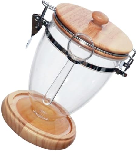 Airtight Coffee Canister with Sealing Lid, Portable Oak Handle Jar by Unknown