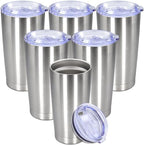20 oz Tumbler Insulated Tumblers Stainless Steel Coffee Mug,SS 6PCS by Providethebestproducts