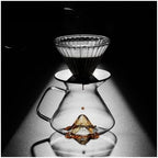 Pour Over Coffee Maker 600ml Coffee Server Glass Coffee Dripper for Home Brewing Kitchen Accessories(600ml Transparent) - Image 2