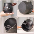 Handcrafted Cast Iron Teapot for Open Flame Brewing, Side Handle Tea Kettle - Image 4