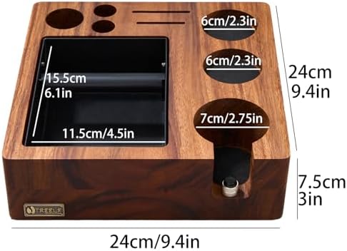Espresso Knock Box, Tamping Station 54mm for Breville Machines | Barista Workstation with Tamper, Distributor, Normcore Counter Organizer, Portafilter Holder & Multi-Accessory Storage - Image 2
