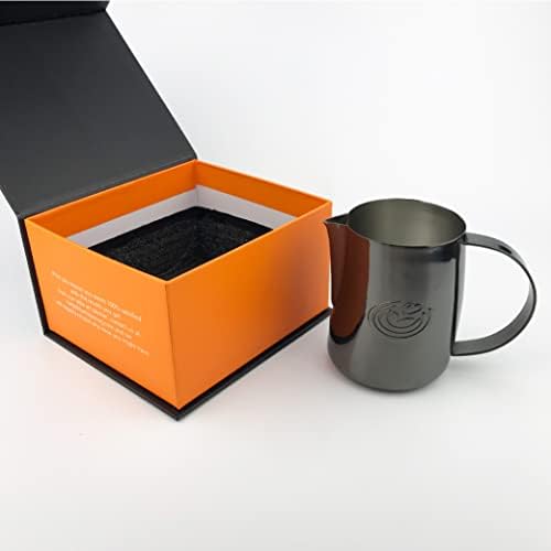 KuGuo 500ml Milk Frothing Pitcher for Latte Art Espresso, Mirror Black - Image 4