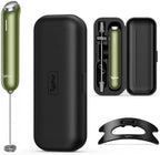 Typhur InstaWhisk Electric Milk Frother with Storage Case & Stand - 1500mAh Type-C Rechargeable Handheld Coffee Foamer Wand, Stepless Speed, Dual Whisks for Latte, Matcha, Protein, Army Green by Unknown