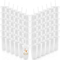YOUKE OLA 72 Pack Plastic Tumblers with Straw and Lid Reusable Plastic Cups Drinking Straw Tumbler Bulk Customizable Iced Coffee Cup Water Bottle for Vinyl DIY Parties Birthdays 24oz Frosted by YOUKEOLA