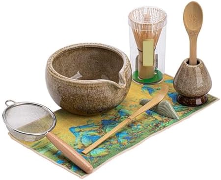 5/8pcs Matcha Tea Sets Whisk Ceramic Bowl With Spout Tea-making Tools(8PCS-A01) - Image 2