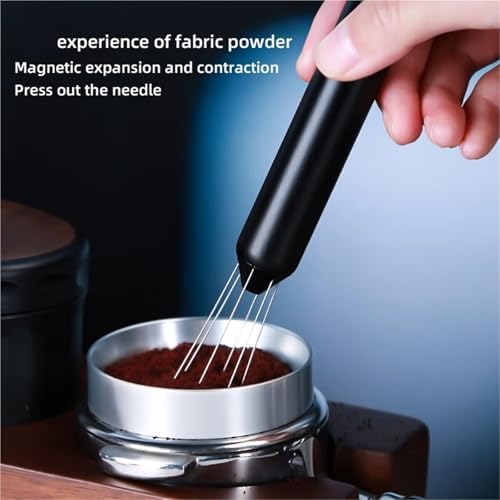 Shrinkable Portable 6pcs 0.4mm Needles Espresso Coffee Stirrer Coffee Needle Distributor With Base - Image 3