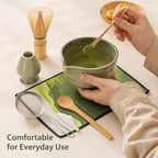 Ceramic Matcha Tea Set with Spouted Bowl, Bamboo Whisk for Tea Rituals - Image 5