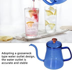 Gooseneck Kettle, Blue, 350ml, High Borosilicate Glass, Gooseneck Spout for Precise Pouring - Image 2