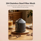 Portable Electric Burr Coffee Grinder with Rechargeable Pour Over Coffee Set Stainless Steel Conical Burr 1500mAh Battery for Camping Travel Office Outdoors (White) - Image 4