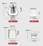 chinese tea set portable tea set gongfu tea set Tea Kettle Infuser Stovetop Gift Set - Glass Teapot with Removable Stainless Steel Strainer, Tea Maker - Image 6