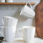 Fine Bone China Coffee Mugs Set of 4, 12 oz, Pumpkin Shaped - Image 4