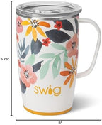 Swig Life 18oz Insulated Travel Mug with Handle & Lid, Honey Meadow - Image 7