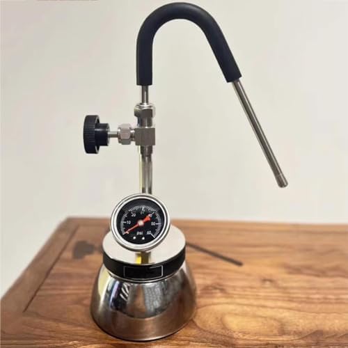 COYEUX Steam Boiling Water Frothing Machine, Outdoor Milk Frother, with 3-Hole Nozzle, Air Pressure Gauge, Stainless Steel Kettle, Open Flame and Induction Hob Heating by COYEUX
