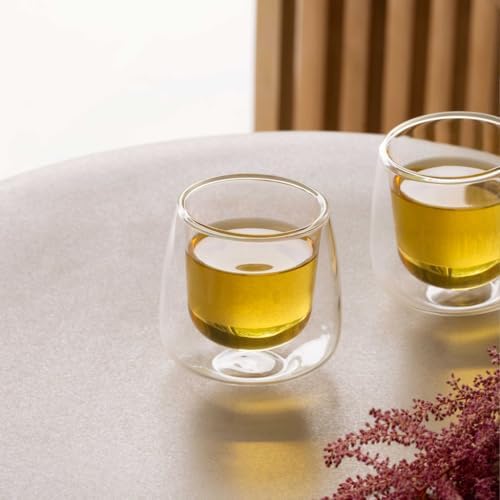 Villeroy & Boch Artesano Hot & Cold Beverages Espresso Mug, Set of 2 Glasses, Double-Walled Glasses for Cold and Hot Beverages, 3.75 oz, Borosilicate Glass, Dishwasher-Safe, Microwave-Safe - Image 2