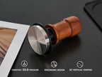 51mm Espresso Tamper, Premium Barista Coffee Tamper with Constant 30lb Calibrated Spring Loaded, Stainless Steel Base and Mahogany Handle. Fits for All 51mm Portafilters, Espresso Accessories - Image 3