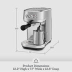 Breville BES500BSS Bambino Plus Espresso Machine, Brushed Stainless Steel - Image 3