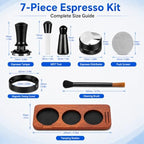 54mm Espresso Accessories Kit, Calibrated Tamper WDT Wood Station Tools Set - Image 4