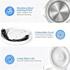 1.8L Electric Kettle for Tea and Coffee, White - Image 6