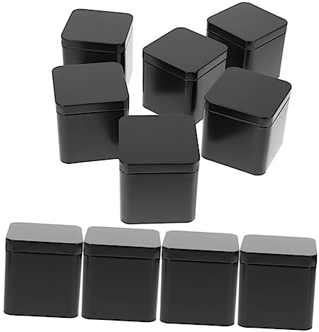 Healifty 20pcs Portable Metal Tin Square Tea Containers Stackable Loose Leaf Tea Tins for Easy Storage Organization for Home Office and Tearoom Use - Image 6