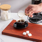 2.5 OZ Porcelain Stackable Espresso Cups and Metal Stand Set of 4 - Image 3