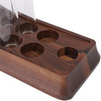8Pcs Glass Coffee Bean Storage Tubes Elegant Walnut Holder Fresh Sealing for Home Shop Bar - Image 7