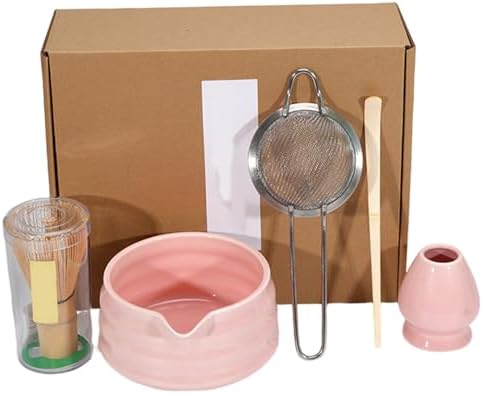 5PCS/Set Matcha Whisk Set with Bowl, Whisk, Sifter, Scoop and Holder for Matcha Tea by Unknown