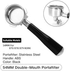54mm Coffee Bottomless Portafilter Naked，Compatible For Breville，Sage 870/878/879 Filter Basket Espresso Machine Barista Accessory(54mm Double Spout C) - Image 2