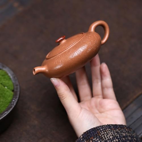 Tea Pots For Loose Tea Handheld Flat Purple Clay Teapot Suitable For Single-person Tea Brewing Tea Infuser Pot - Image 4