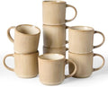 famiware Coffee Mug Set of 8, Star 12 oz Ceramic Mugs Cups Set with Handle by Famiware
