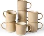 famiware Coffee Mug Set of 8, Star 12 oz Ceramic Mugs Cups Set with Handle by Famiware