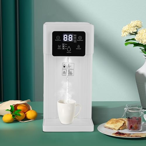 Instant Hot Water Dispenser with Child Lock, 3L/0.79gal Desktop Water Dispenser 1500W Electric Kettle with Adjustable Temperatures & 3 Water Outputs, 3.28ft Cord, Water Tank for Office/Home (White) - Image 7