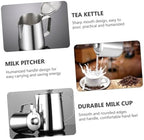Luxshiny 20 oz Milk Frothing Pitcher, Stainless Steel 600ml Milk Can Coffee Frothing Cup Milk Jug Coffee Cup Used to Make Cappuccino Latte - Image 6