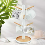 CLippa Small Fresh Tree Branch Cup Holder Beech Six Claw Cup Holder Wood Kitchen Storage Drain Cup Holder - Image 3