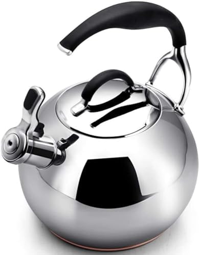 Kettle,Modern Gas Stainless Steel Whistling Tea Pot For Stovetop With Cool Grip Ergonomic Handle 3.2 L Whistling Tea Quick Boil Kettle-3.1 liters by Unknown