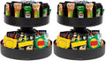 Mind Reader 2-Tier Snack Carousel, Countertop Organizer, Snack Tray, Breakroom, Kitchen, 14.25" L x 14.25" W x 14" H, Black, 2-Tier (Pack of 2) by MindReader