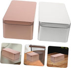 Boxes Storage Box Tea Storage Containers Candy Storage Tin Jar Metal Tea Tin Loose Tea Leaf Tin Container Coffee Tea Canister Candy Tins Cans Spice Tin Gift Coffee Can Iron-Silver+Golden - Image 6