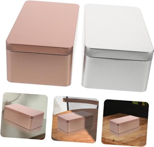 Boxes Storage Box Tea Storage Containers Candy Storage Tin Jar Metal Tea Tin Loose Tea Leaf Tin Container Coffee Tea Canister Candy Tins Cans Spice Tin Gift Coffee Can Iron-Silver+Golden - Image 6