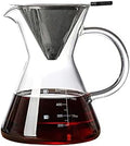 HASMI Coffee Kettle 600ML Coffee Kettle Pour Over Coffee Maker Drip Glass Coffee Pot with Filter Hand Percolator Coffee Tea Filter Container Coffee Maker (Color : White) by Unknown