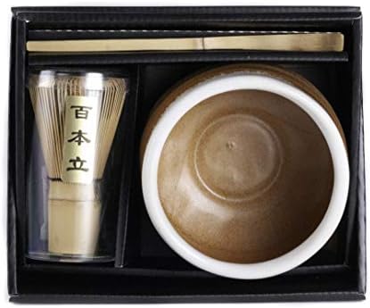 Fuji Merchandise Japanese Chasen Green Tea Bamboo Matcha Chasen Whisk Scoop and 21 fl oz Reactive Glaze Porcelain Matcha Bowl 3 Piece Gift Set - Image 4