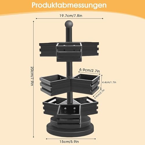 Tea Bag Organizer – Rotating 3 Levels for Storage of Tea Envelopes, for Pantry Bags | for Pantry Home Coffee Office Countertop Counter Bar - Image 6